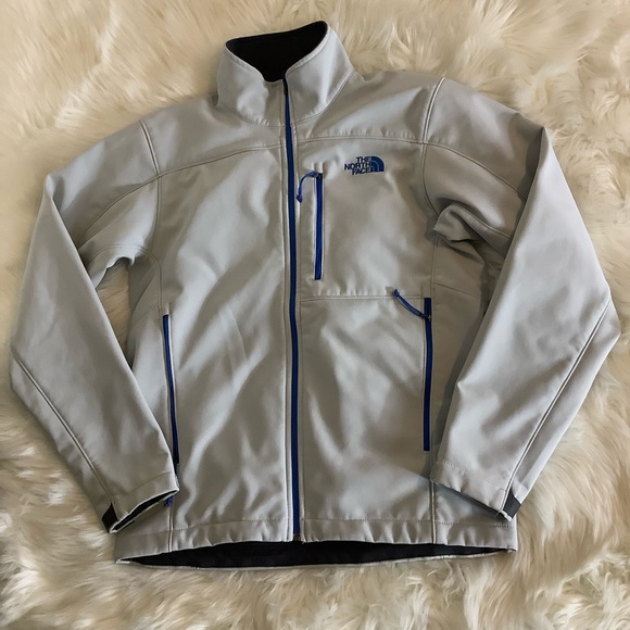 The North Face Windwall Full Zip Fleece lined Jacket Size Small Blue Trim - Picture 4 of 10